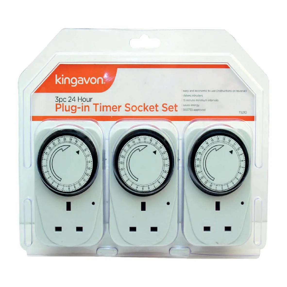 3 Piece 24HR Plug in Timer Socket
